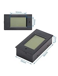 Polímetro digital de DROK, DC 6.5-100 V, 100 A, medidor de voltaje, amperaje, potencia, pantalla digital LCD para medir la corriente, 1