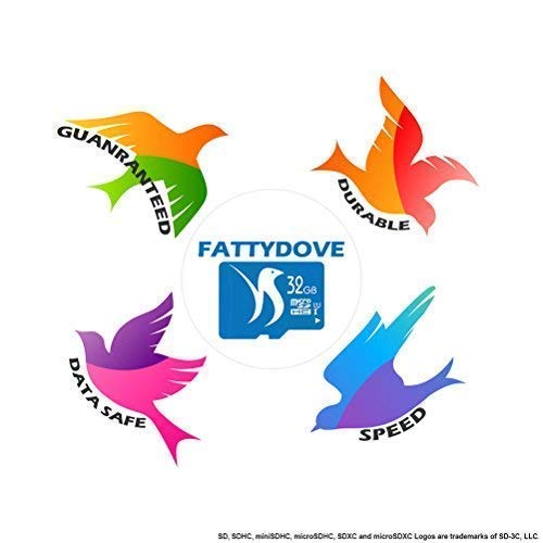 FATTYDOVE 32GB FAT32 Micro SD Card UHS1 Class 10 SD Card C10 Memory Card for Camera/Dash Cam