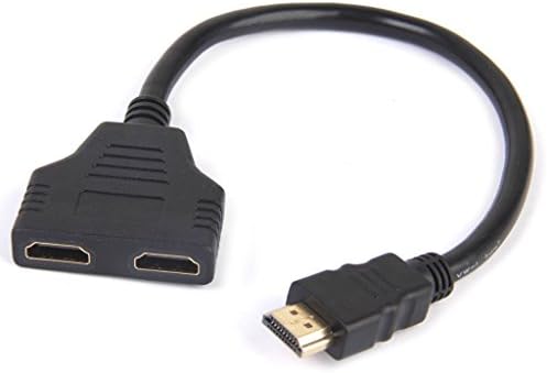 Hdmi Splitter Cable, Hdmi Spliter 1 in 2 ou HDMI Male to 2 Port HDMI Out Female 3D Compatibility HDCP 1.4 Protocol Compliant.