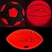 GlowCity Glow Balls for Kids - Pack of 3 with Official Sized Glow in The Dark Football, LED Basketball and Size 5 Light Up Soccer Ball - Spare Batteries Included