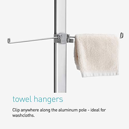 simplehuman 9' Tension Pole Shower Caddy, Stainless Steel and Anodized