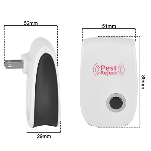 Mouse Repeller Pest Repeller,Ultrasonic Plug in Pest Control,Repellent for Mice, Rat, Bug , Bedbug, Spider, Roach, Ant, Fly, Flea, Moth, Non-toxic Eco-friendly,Humans / Pets Safe（4 pcs） - Thumbnail 3