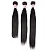 SHOWJARLLY #1 Jet Black Hair Bundles 14+16+18 Brazilian Straight Hair Weave 3 Bundles Unprocessed 8A Raw Virgin Straight Brazilian Hair 3 Bundles/Lot