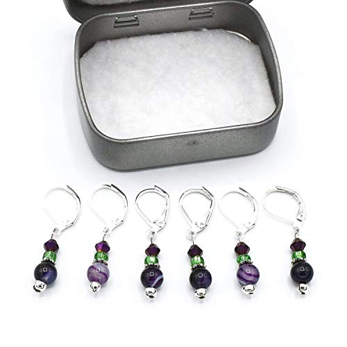 image for Pretty Warm Designs Purple Agate Progress Keepers for Crochet, unisex-