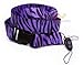 Purple and Black Zebra Animal Print Lanyard Key Chain Id Badge Holder