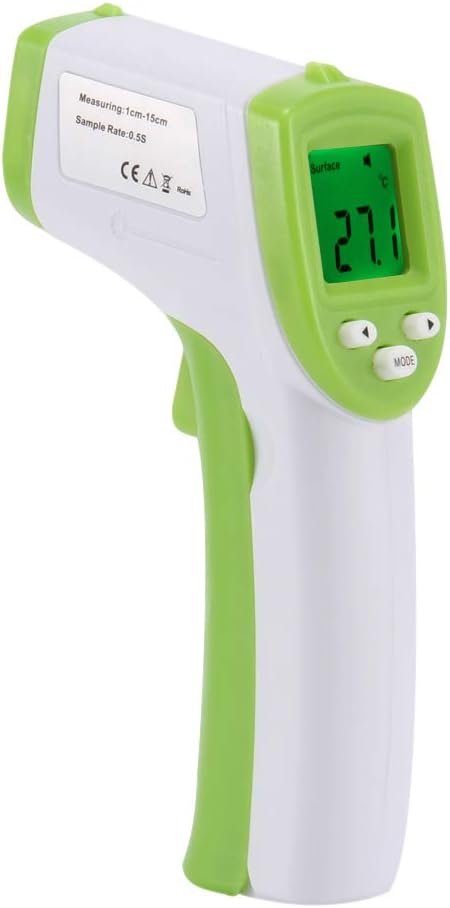 Klinkamz Baby/Adult Digital Thermometer Infrared Forehead Body Non-Contact Temperature Measurement Tool (Green)