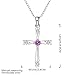 NABTYJC Sterling Sliver Cross Pendant Necklace Amethyst Cubic Zirconium Necklace Christ Jesus Necklace