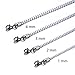 VNOX Stainless Steel Box Chain Necklace, Set of 4