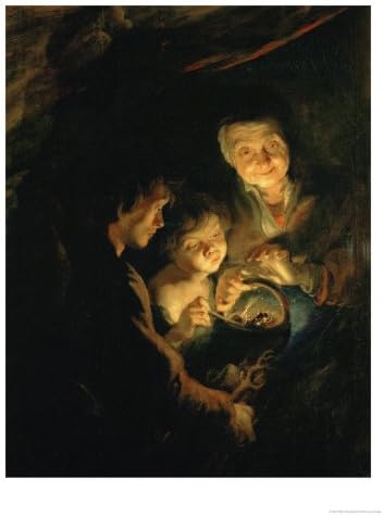 Old Woman with Brazier, circa 1618-1620 Giclee Print Art (9 x 12 in)