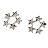Generic Men's WW2 A Pair Of US Army Officer 5 Star General Rank Badges Pin 1 X 1 1/16 Silver
