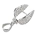 10 Pieces Silver Plated 24mm Decorated Carved Pendant Pinch Bail Supplies for Jewelry Findings (Silver Plated)