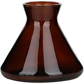 WAIT FLY Creative Glass Diffuser Bottles for Essential Oils, Replacement Diffusers, Reed Sticks, Crafts, Spa, Home Decoration-Brown-7 OZ
