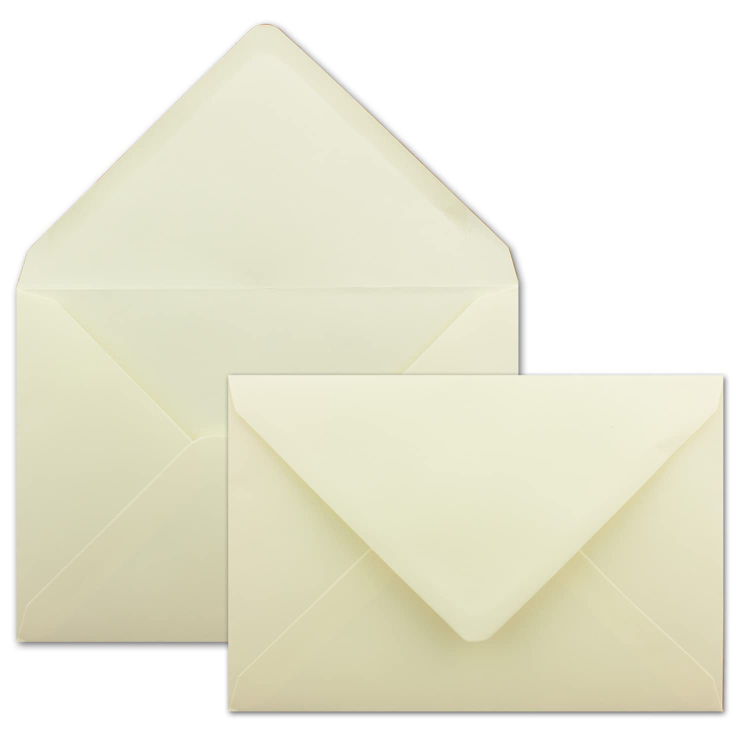Gustav Neuser Letter Envelopes, Pack of 50, Cream Colour, DIN C5, 100 g per m², 16.2 x 22.9 cm, Wet Seal with Pointed Flap