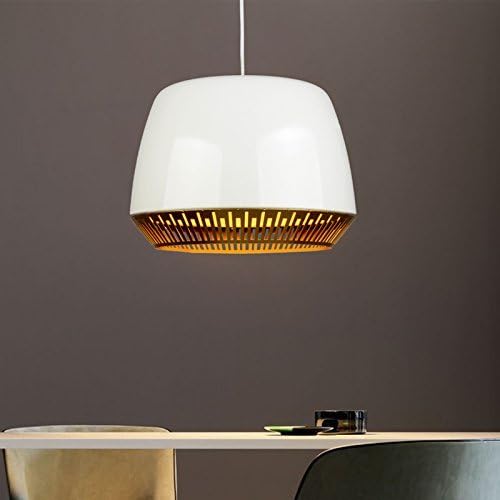 CHXDD Nordic style Creative Simple Wrought iron Lighting Bar and restaurant lighting Chandelier Pendant Lamp-1 light(white)