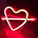 Neon Heart Signs Led Neon Lights up Sign Decorative Neon Wall Light for Girls Room (Lavender Cupid) (Red)