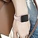 Wearlizer Nude Pink Thin Leather Compatible with Apple Watch Band 38mm 40mm for iWatch SE Womens Slim Strap Wristband Leisure Small Replacement (Rose Gold Metal Clasp) Series 6 5 4 3 2 1 Sport