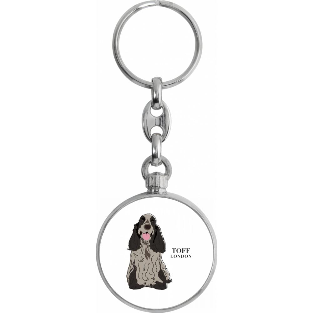 Toff London Grey Cocker Spaniel Dog Keyring