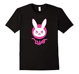 Mens Overwatch D. Va Bunny Spray Tee Shirt Large Black