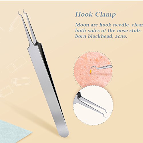 4 Blackhead+Tweezers+Professional+Extractor+Treatment