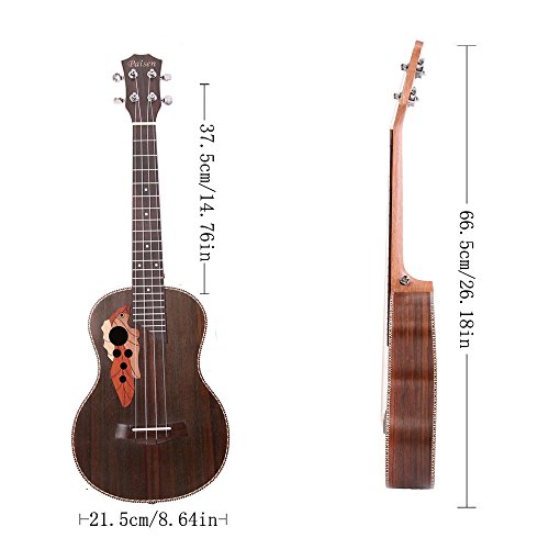 Paisen Tenor Ukulele Professional 26 inch Rosewood Ukelele for Beginner Kit with Tuner, Picks, Gig Bag, String, Capo