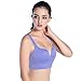 ROPALIA Womens Fitness Yoga Sports Bra Wirefree Seamless Padded Push Up Racerback Top Purple XL