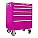 The Original Pink Box PB2605R 26-Inch 5-Drawer Steel Rolling Cabinet, Pink
