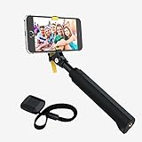 PWOW Selfie Stick Portable Bluetooth Selfie Stick Extendable Wireless Selfie Stick with Wireless Remote Control