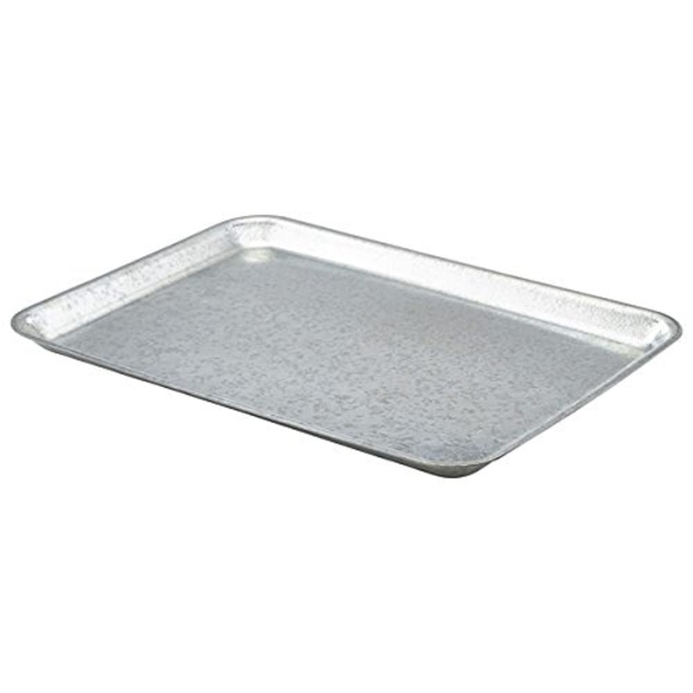 Genware NEV-GST3726 Galvanised Steel Tray, 37 cm x 26.5 cm x 2 cm