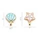 BigOtters 20 pcs Seashell Starfish Charms, Starfish Metal Beads, Alloy Charms Pendants for Jewelry Making and Crafting (Blue and Pink)
