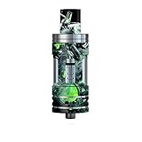 Skin Decal Vinyl Wrap for Smok TFV4 Tank Vape Mod Box / trippy glass 3d green