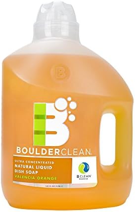 Boulder Clean Natural Liquid Dish Soap Refill, Valencia Orange, 100 Fluid Ounce