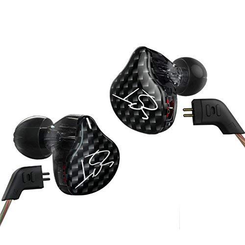 KZ ZST Earbuds Dynamic Hybrid Dual Driver in Ear Earphones (Without Mic, Black)