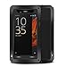 Sony Xperia XZ case,Feitenn® Extreme Hybrid Armor case Alloy Aluminum Metal Bumper Gorilla Glass Soft Rubber Military Heavy Duty Shockproof Hard Water Resistant Case for Sony Xperia XZ (Black)
