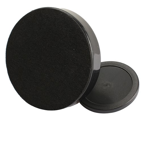 Domybest 96mm Air Hockey Table Felt Pusher Mallet Goalies with 1pc 63mm Puck Black