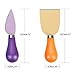 oobest Multi-Colored Cheese Knives Set Pizza Knives 4 Pieces Stainless Steel Light-Handed Knives