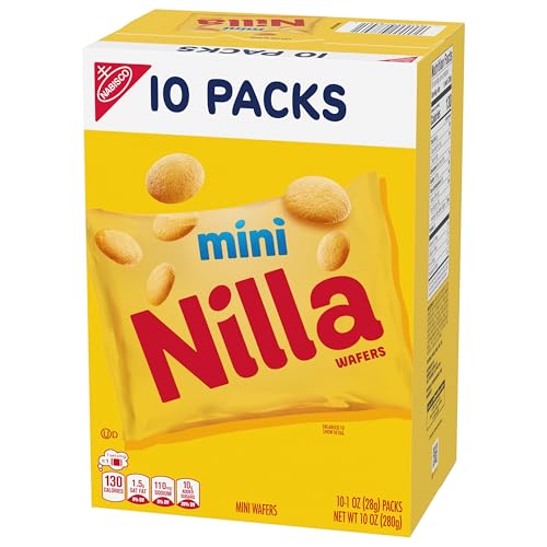 NILLA WAFERS MINI COOKIES, VANILLA WAFERS, 10 SNACK PACKS