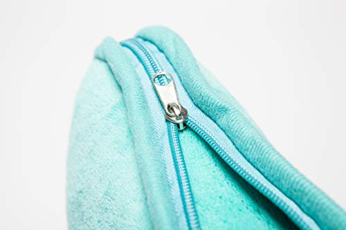 BlueHills-Premium-Soft-Travel-Blanket-Pillow-Airplane-Blanket-Packed-in-Soft-Bag-Pillowcase-with-Hand-Luggage-Belt-and-Backpack-Clip-Compact-Pack-Large-Blanket-for-Any-Travel-Teal-Green-T006