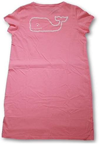 Vineyard Vines Womens S/S Whale Graphic Pocket Tee Dress (Medium) Cayman Pink