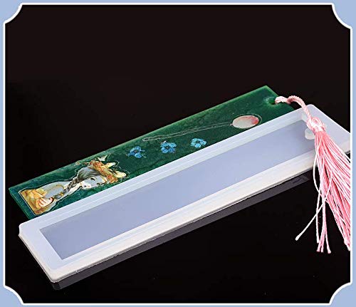 image for 5 Pack Silicone Bookmark Mold, Fineder DIY Bookmark Casting Mould Maki