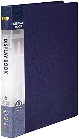 TRUETREND 40 - Pocket Presentation Display Book A4 Size | Multi-Purpose Document Protection – Sheet Music, Reports, Artwork, School Projects and More + [Classic Design]