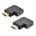 UGREEN 2 Pack HDMI Adapter 90 and 270 Degree Right Angle HDMI Male to Female Adapter Support 3D 4K 1080P HDMI Extender for TV Stick, Roku stick, Chromecast, Nintendo Switch, Xbox, PS4, PS3, Laptop, PC primary