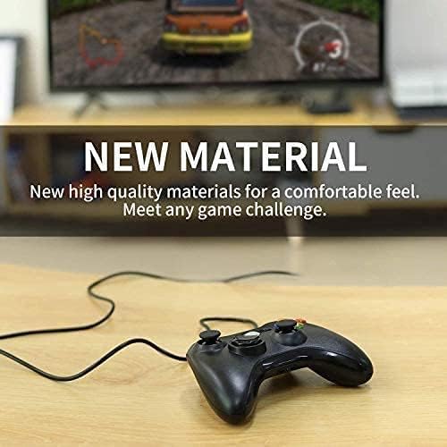 Gezimetie Wired Controller for 360, PC Game Controller for 360 with Dual-Vibration Turbo Compatible with 360/360 Slim and PC Windows 7,8,10,11