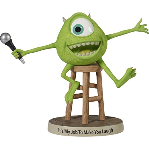 Precious Moments Disney Showcase, Pixar Monsters, Inc, Its My Job To Make You Laugh Mike Wazowski Resin Figurine, 172702