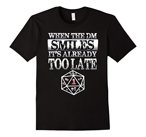Men's PREMIUM When The DM Smiles It's Too Late T-shirt Large Black