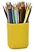 Acrimet Jumbo Pencil Holder, Pen Cup, Caddy Super-Sized Desktop Organizer for Students, Artists and Professionals (Plastic) (Solid Yellow Color)