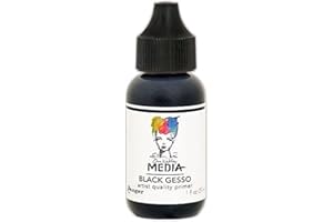 Ranger Dina Wakley Media Black Gesso, Synthetic Material, 3.1 x 3.1 x 8.5 cm