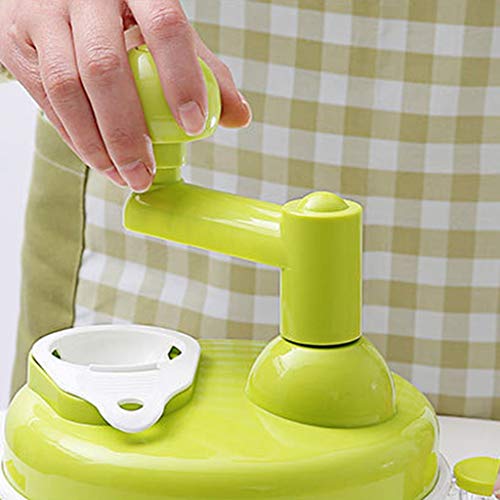 Manual Food Chopper For Vegetable Fruits Nuts Onions Chopper Hand Pull Mincer Blender Mixer Food processor by Puyujin (Green) - Thumbnail 4