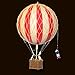 Authentic Models, Floating The Skies Air Balloon, Hanging Home Decor - 5.3 Inch Height, Historic Hot Air Balloon Model for Home Decor, Detailed Vintage Decorations to Hang from Ceiling - Red