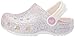 Crocs Kids' Classic Glitter Clog, Oyster, 3 M US Little Kid