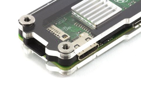 Zebra Zero Heatsink Case in Black Ice for Raspberry Pi Zero 1.3 and Wireless by C4Labs